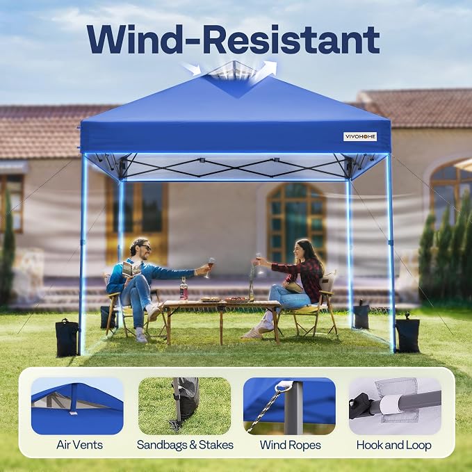 VIVOHOME 10x10ft Pop Up Canopy Tent One Push Setup Outdoor Portable Shelter - Image 6