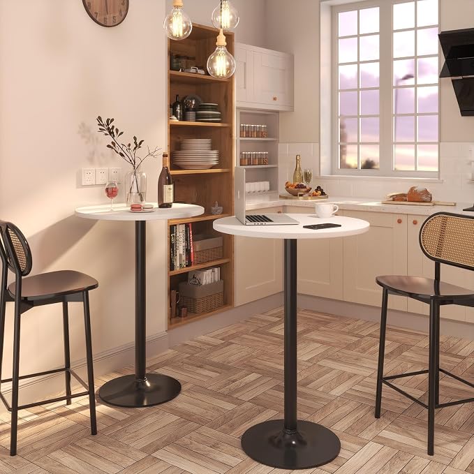 Furmax Bistro Pub Table Round Bar Height Cocktail Table - Image 2
