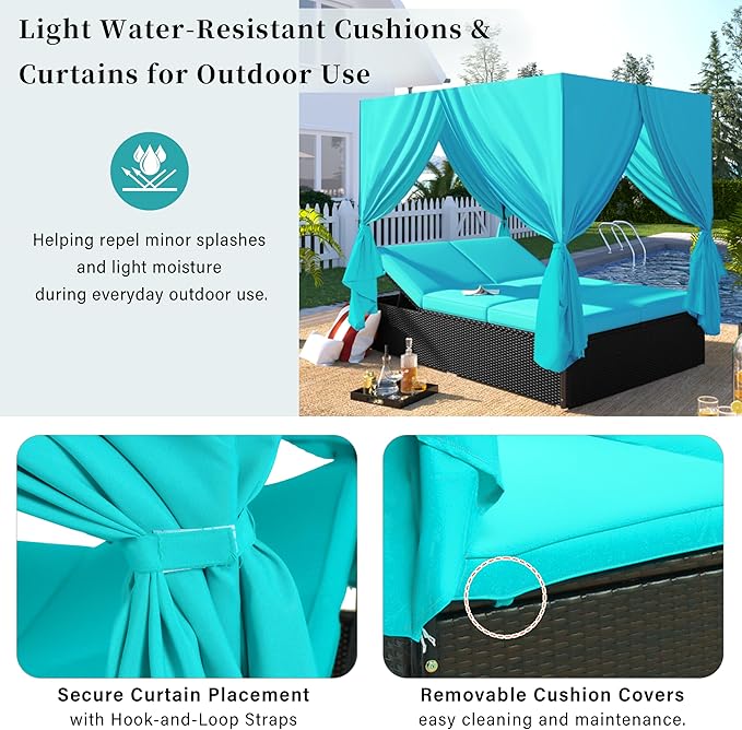Wicker Metal Outdoor Pool Furniture - Image 4