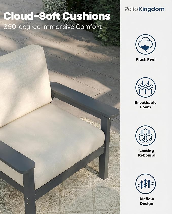 7 Piece Patio Conversation Sets, Outdoor Couch - Image 2