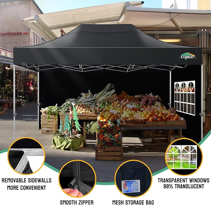 COBIZI 10x15 Heavy Duty Pop Up Canopy Tent - Image 8