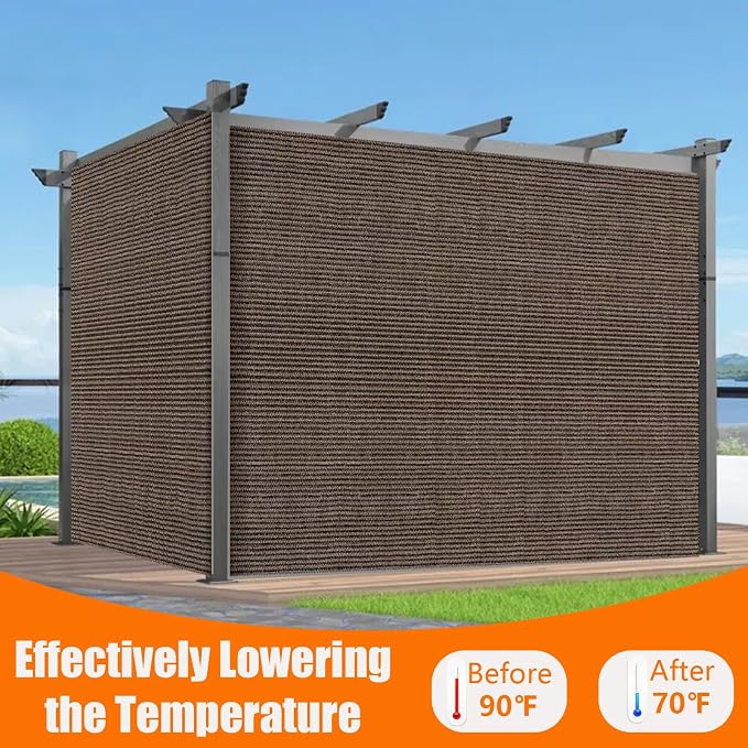 90% 10x30ft Sun Shade Cloth for Outdoor Deck Backyard Patio Garden Pergola - Image 3