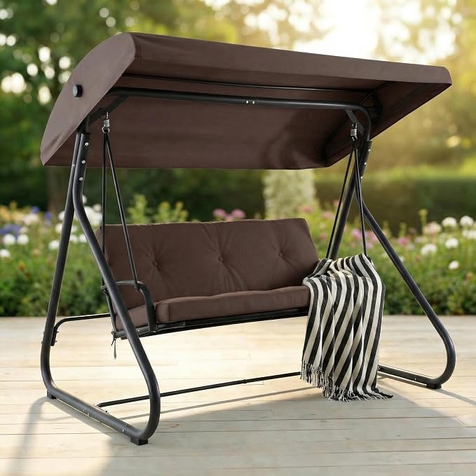 3-Seat Outdoor Convertible Swing Glider - Image 6