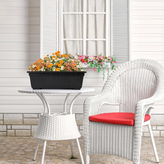 GREANER Rectangle Planters for Indoor Plants, 6 Pack 16.9x7.48 Inch Large - Image 7