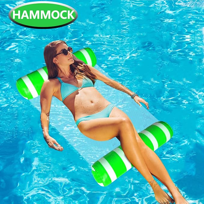 Inflatable Pool Floats Adult Size Water Hammock, Pool Rafts Lounge Chairs - Image 2