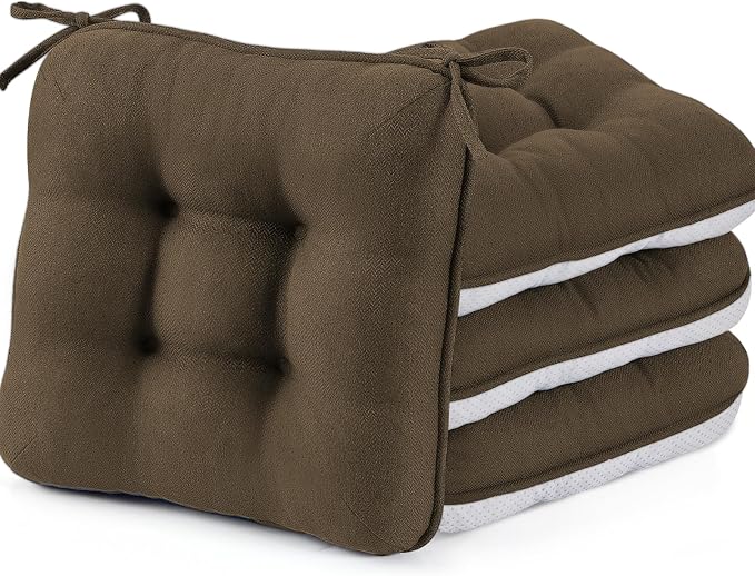 BETU Chair Cushions for Dining Chairs Set of 4, 3.5" Thick Kitchen Table Chair by BETU
