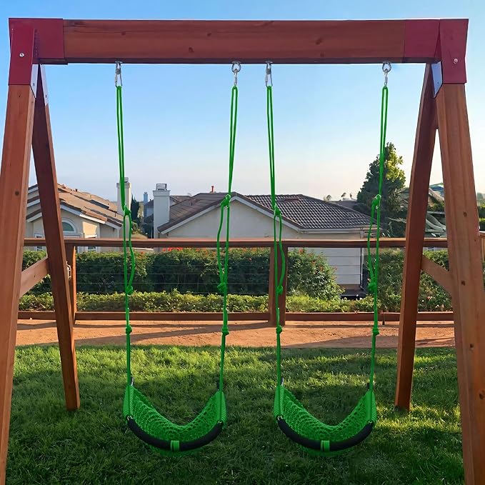 JKsmart 2 Pack Kids Swing Seat, Heavy Duty Rope Play Secure Children Swing Set - Image 5