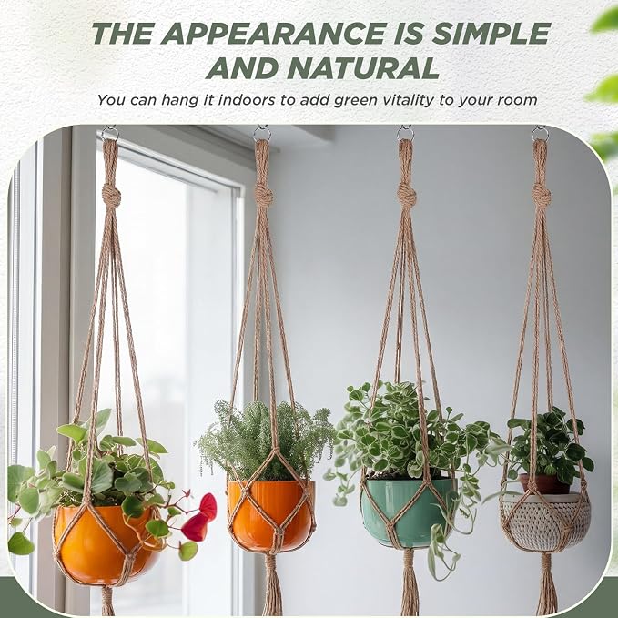 EBOOT 2 Pack 41 Inch Large Macrame Plant Hanger Rope to Hang Flower Pot Plant - Image 6