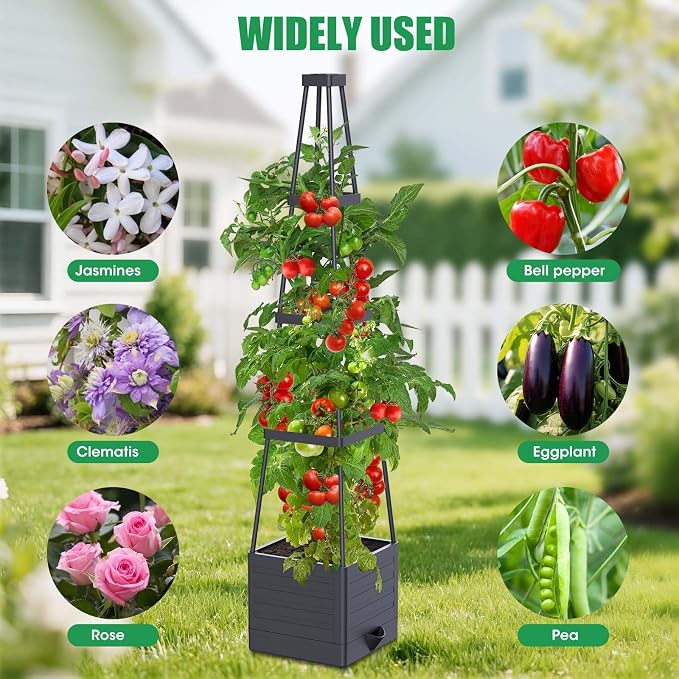 2-Pack Tomato Planter with Trellis, Tomato Cages - Image 6