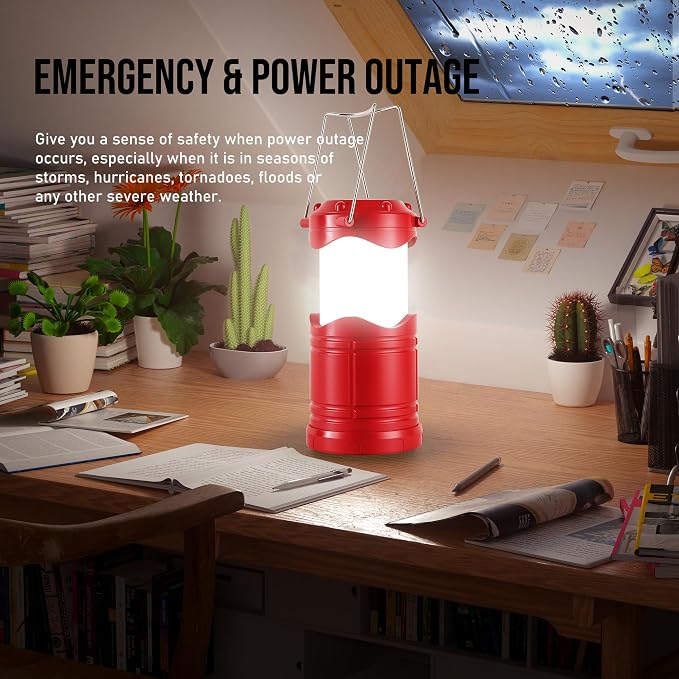 Lichamp LED Camping Lantern, 4 Pack Battery Powered Flashlight - Image 2