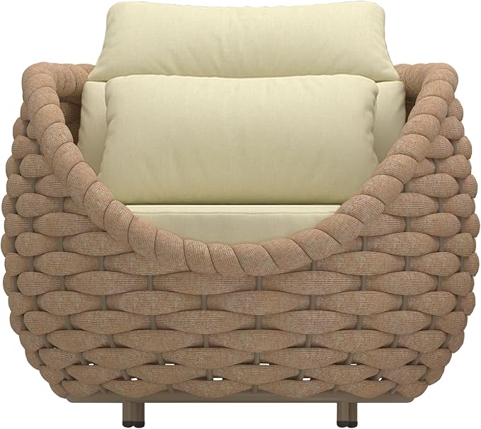 TWT 4 Pieces Patio Sofas, All-Weather Teslin Rope Balcony Furniture - Image 4
