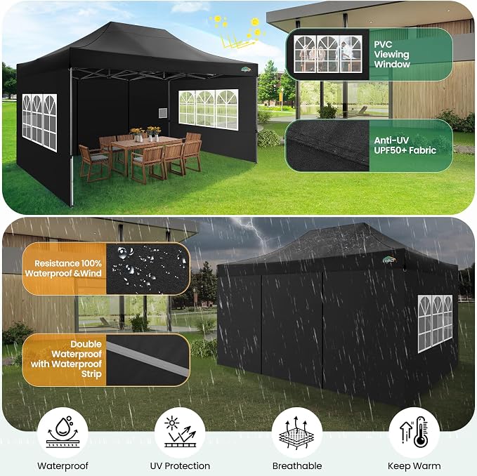 COBIZI 10x15 Heavy Duty Pop up Canopy Tent - Image 6