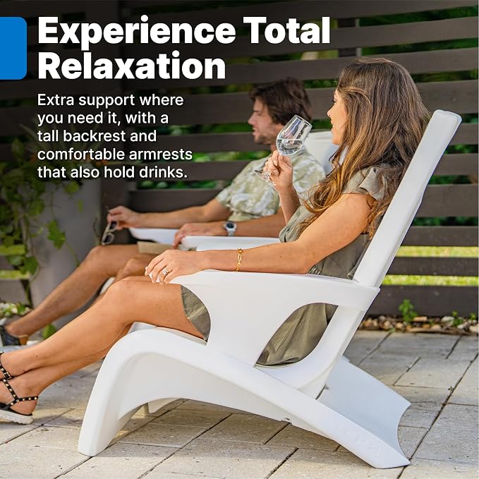 Step2 Vero Adirondack Chair, Stylish Poolside Lounger, Fade-Resistant, - Image 6