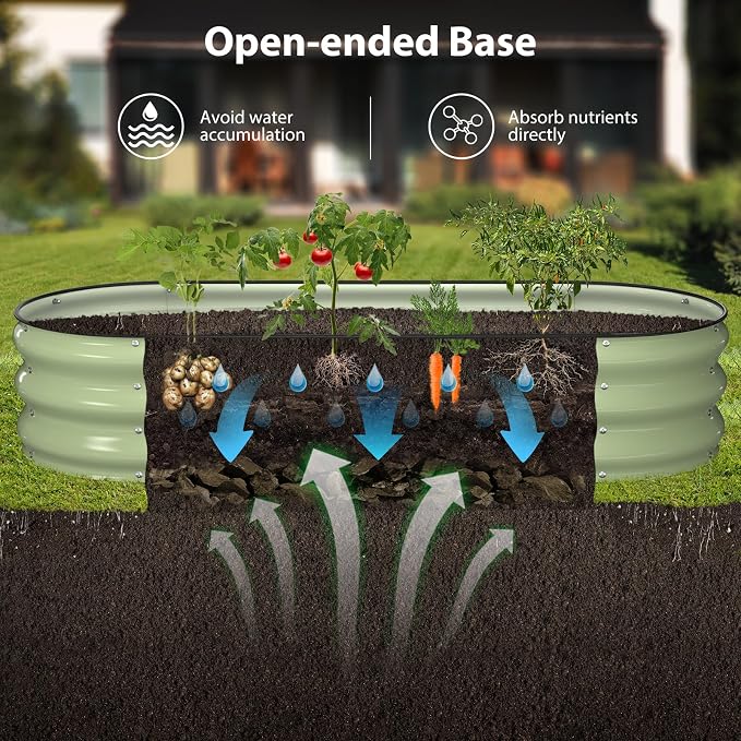 Raised Garden Bed Kit, Large Metal Raised Beds - Image 4