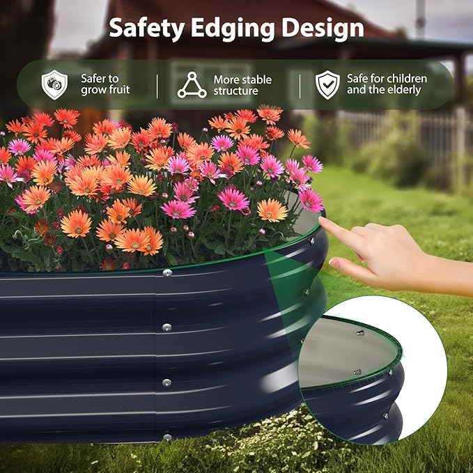 Raised Garden Bed Kit, Large Metal Raised Beds - Image 2