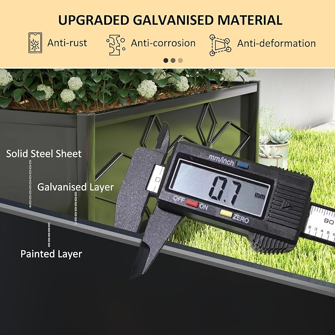 Outsunny Planter Box with Trellis, 35.4 x 15.7 x 47.2 inch Raised Garden Bed - Image 5
