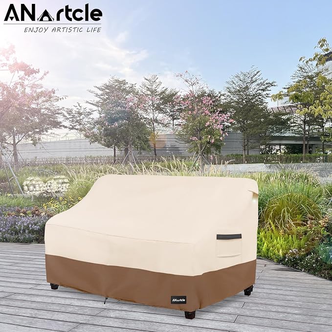 3-Seater Patio Sofa Cover, 76W x 32.5D x 33H Inches Outdoor Couch Cover - Image 5