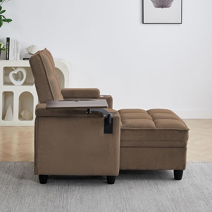 Eafurn 6-Position Adjustable Convertible Chaise Lounge Sleeper Chair - Image 5