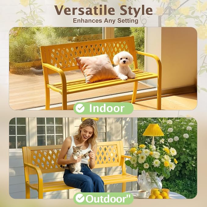 Outvita Outdoor Bench, Patio Bench - Image 8