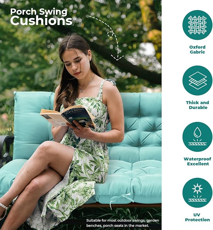 Porch Swing Cushions, Patio Swing Cushions Waterproof - Image 4