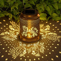 Cardinal Solar Lantern for Garden Outdoor Decor – Hanging Metal Light by Homedecorexpert