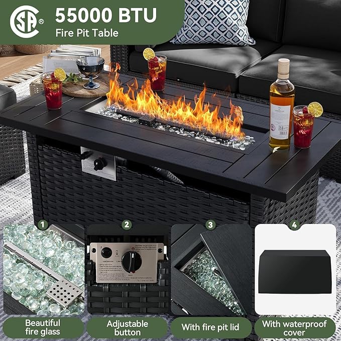 Aoxun 8 Piece Patio Furniture Set - Image 3
