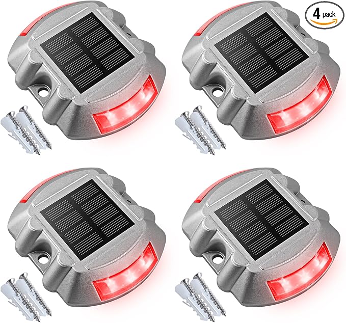 VOLISUN Christmas Solar Deck Lights Driveway Dock Lights, Auto On/Off by VOLISUN