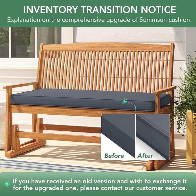 Outdoor Bench Cushion: Waterproof and Fade Resistant Patio Furniture Cushions - Image 9