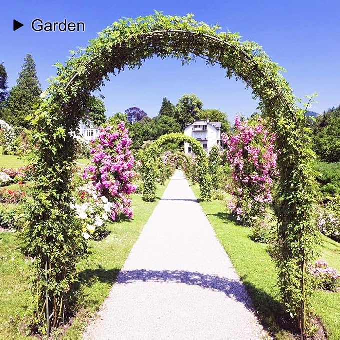 Metal Garden Arch, 7.8 Feet High x 5.5 Feet Wide Sturdy Metal Arbor - Image 5
