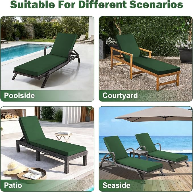 Chaise Lounge Cushions Outdoor, Outdoor Chaise Cushion - Image 2