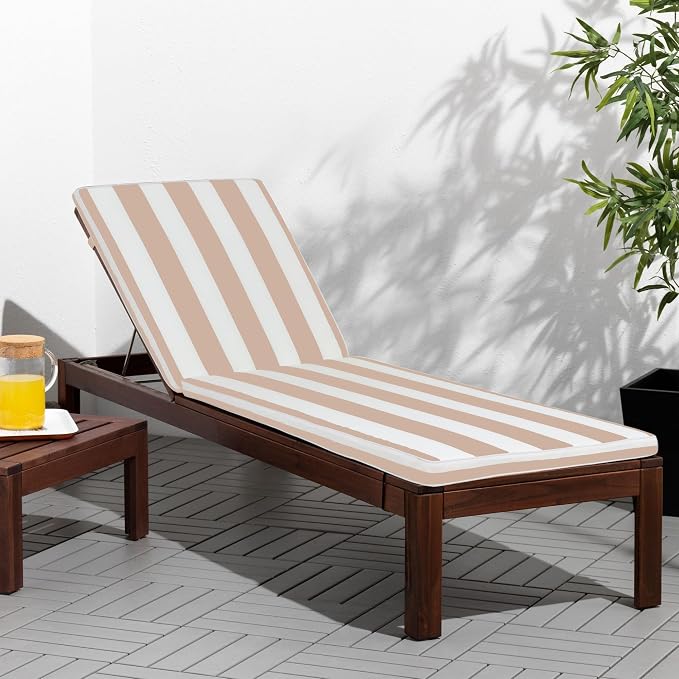 Outdoor Chaise Lounge Chair Cushions 2 Pack, Thick Waterproof Patio Pool Lounge - Image 2