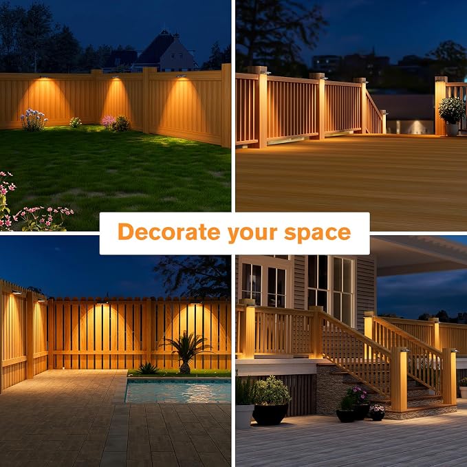 VOLISUN Solar Fence Lights 12-Pack - Image 2
