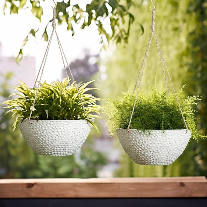LA JOLIE MUSE Hanging Planters for Outdoor Plants, Large Hanging Planter - Image 4
