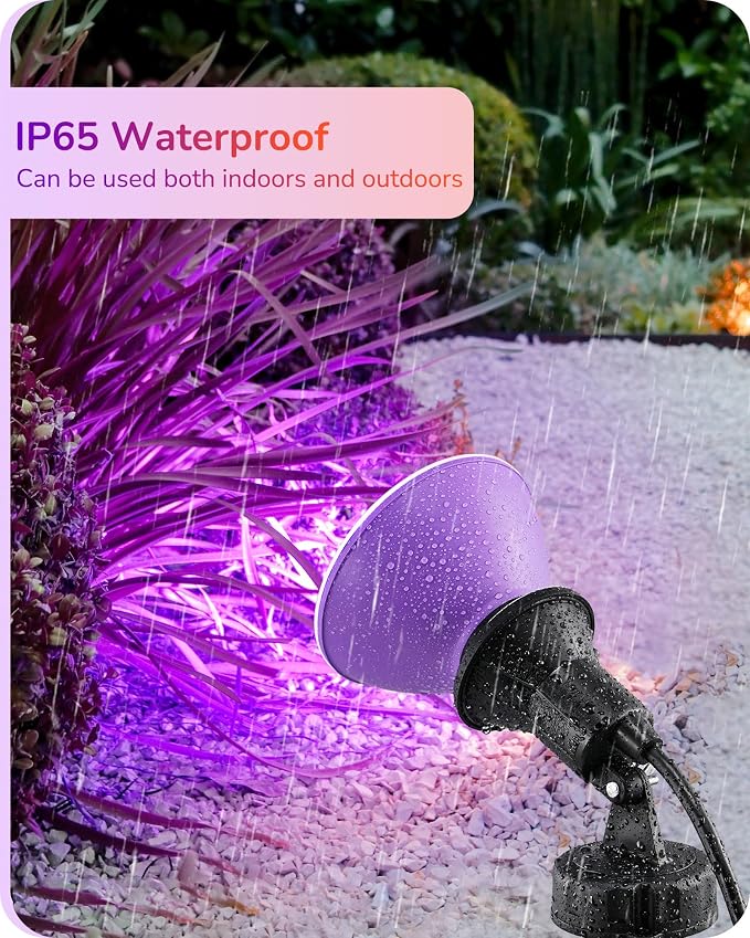 EDISHINE PAR38 Purple & Orange LED Flood Light Bulbs Outdoor, Dimmable LED - Image 5