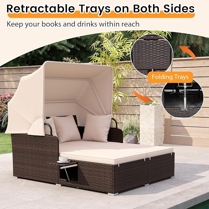 RELAX4LIFE Patio Outdoor Daybed - Image 4