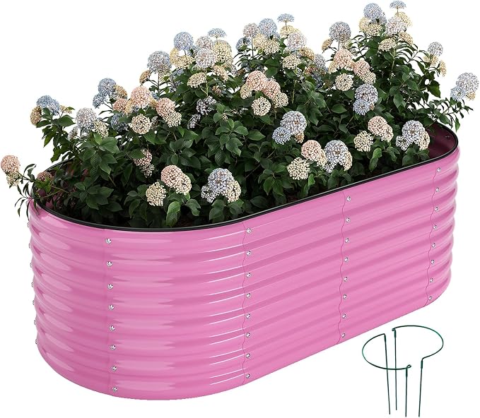 Galvanized Metal Planter Raised Garden Bed Kit by ZFHgarden