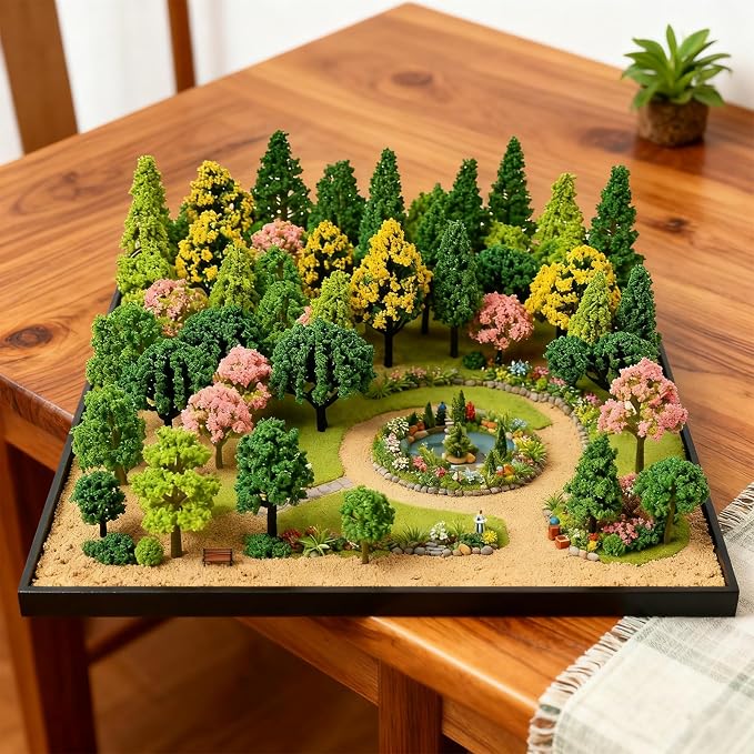 Model Trees for Diorama Small, Model Trees for Crafts, Mixed Plants for Land - Image 6