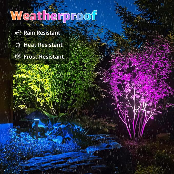 SUNVIE RGBW Landscape Lighting Kit 12V Low Voltage Landscape Lighting - Image 5