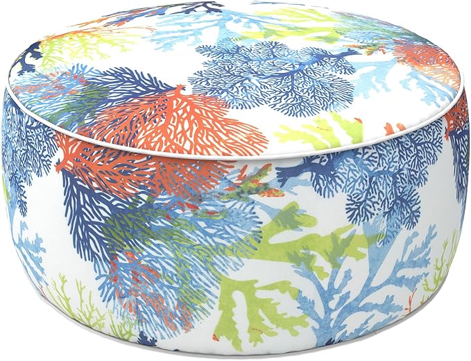 LVTXIII Outdoor Inflatable Footrest Stool, Patio Water Repellent Ottoman by LVTXIII