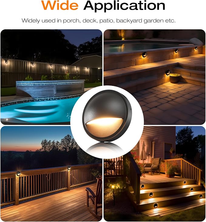 CLOUDY BAY 3CCT Low Voltage LED Deck Lights Outdoor, 2700K/3500K/5000K - Image 8