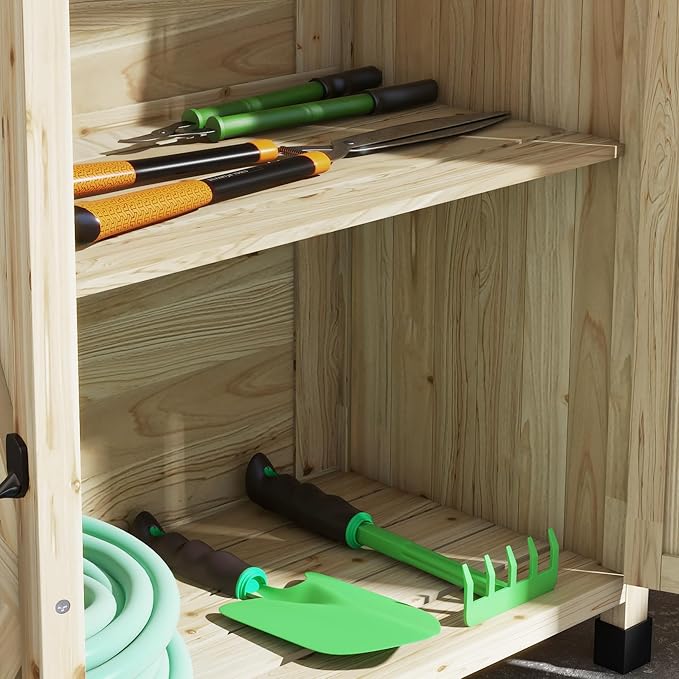 Outsunny Potting Bench, Outdoor Wooden Potting Table - Image 8