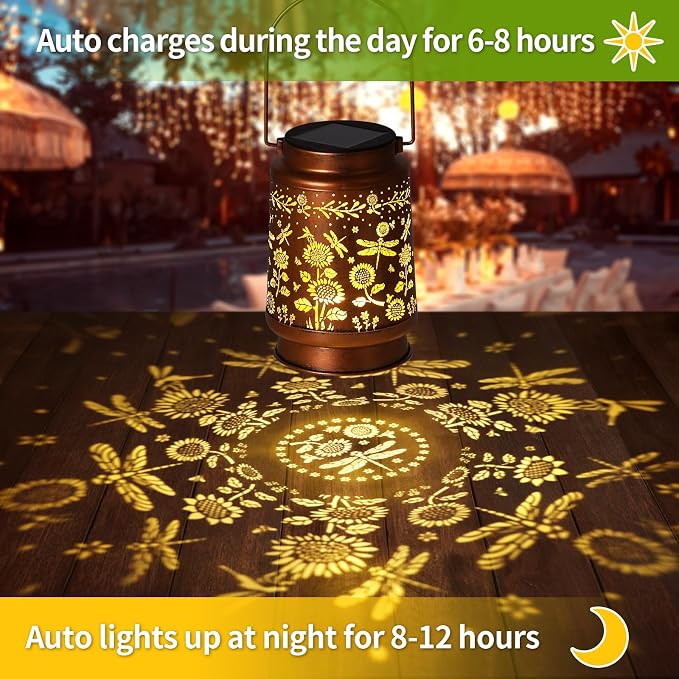 Solar Lanterns Outdoor Waterproof Garden Decor Christmas Gifts - Image 2