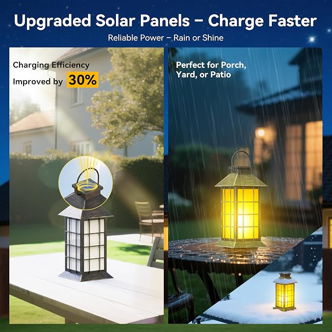 2 Pack 13" Bronze Solar Lantern - Image 5
