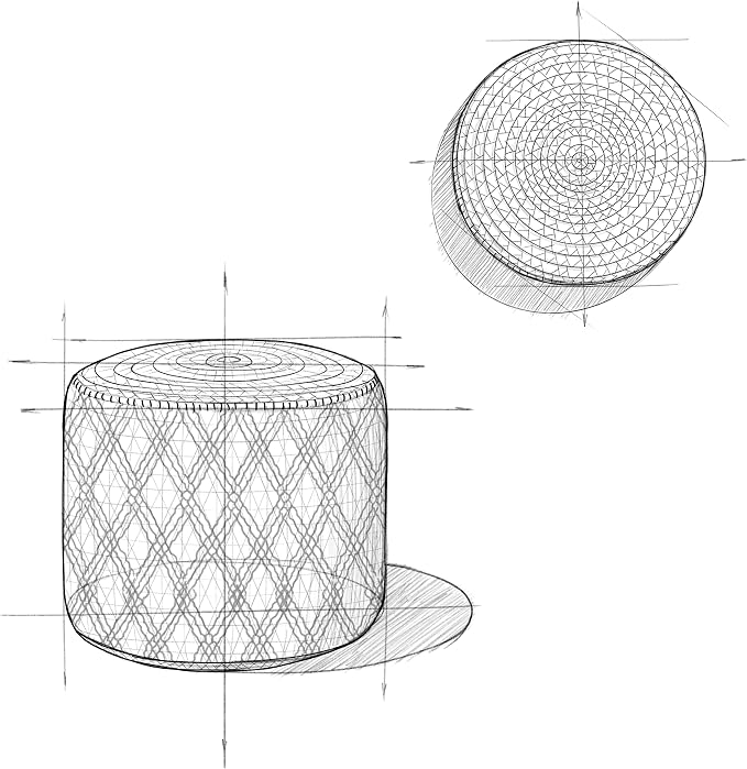 SIMPLIHOME Edgeley Round Pouf - Image 8