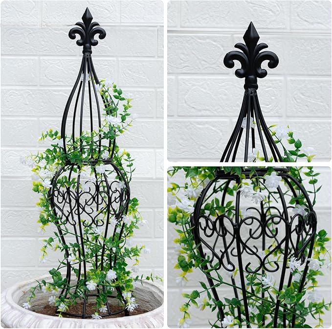 Obelisk Metal Garden Trellis for Climbing Plants - Image 3
