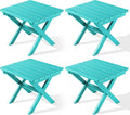SERWALL Folding Outdoor Side Table Set of 4, Small Adirondack Side Table by SERWALL