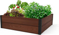 Keter 48" X 48" inches Wood Look Raised Garden Bed, Durable Outdoor Herb Garden by Keter