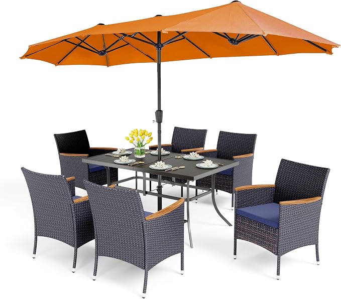 PHI VILLA 8 Pieces Patio Dining Set by PHIVILLAThepioneerofcomfortablehouseholdsupplies