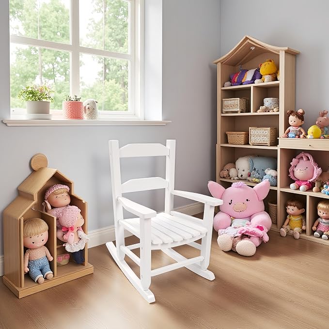 Toddler Rocking Chair Kids Wooden Indoor - Image 4