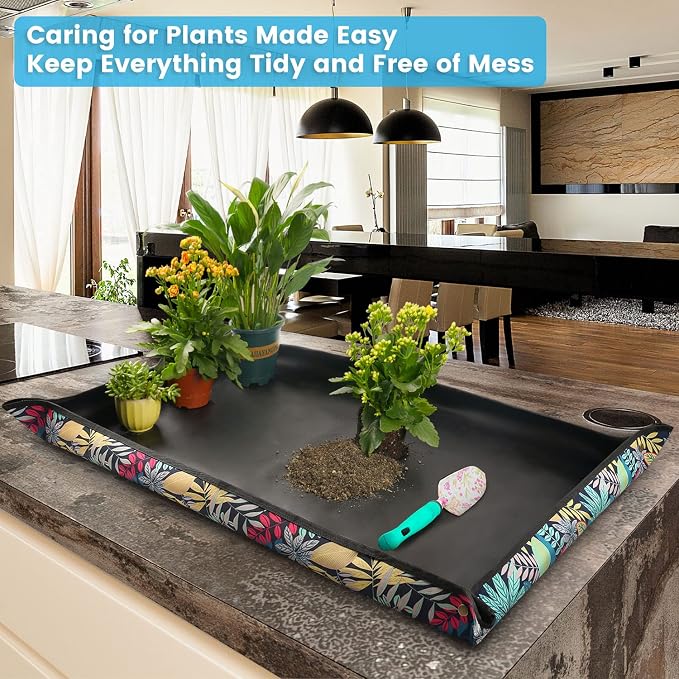 Extra Large Repotting Mat for Indoor Plants Transplanting and Dirt Control - Image 4